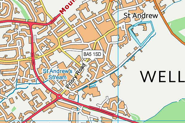 BA5 1SD map - OS VectorMap District (Ordnance Survey) BA5 1SD map - OS VectorMap District (Ordnance Survey)