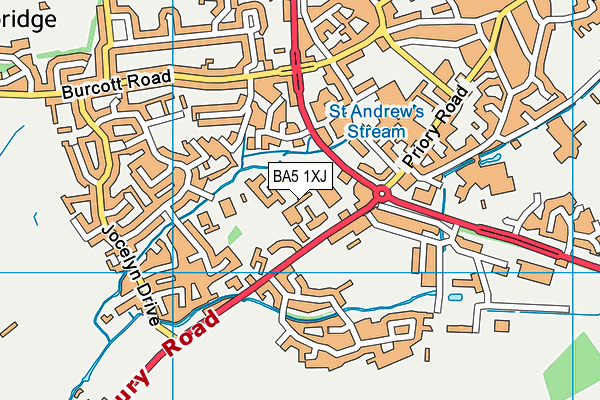 BA5 1XJ map - OS VectorMap District (Ordnance Survey) BA5 1XJ map - OS VectorMap District (Ordnance Survey)