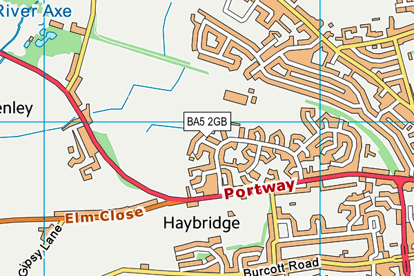 BA5 2GB map - OS VectorMap District (Ordnance Survey)
