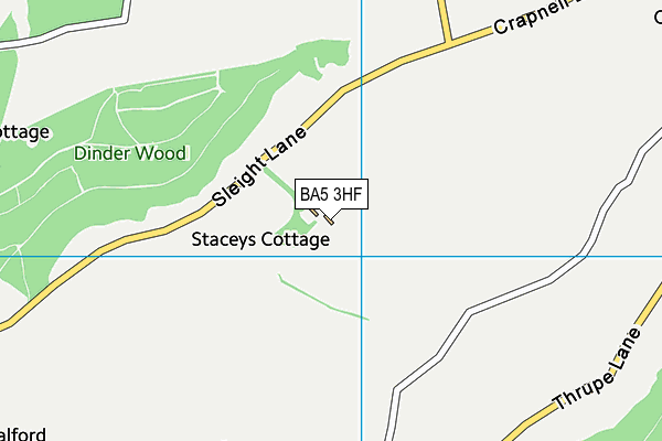 BA5 3HF map - OS VectorMap District (Ordnance Survey)