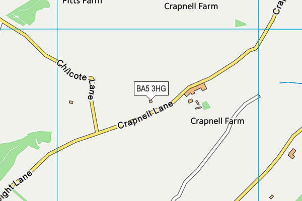 BA5 3HG map - OS VectorMap District (Ordnance Survey) BA5 3HG map - OS VectorMap District (Ordnance Survey)