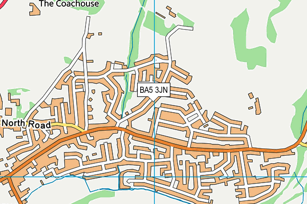 BA5 3JN map - OS VectorMap District (Ordnance Survey) BA5 3JN map - OS VectorMap District (Ordnance Survey)