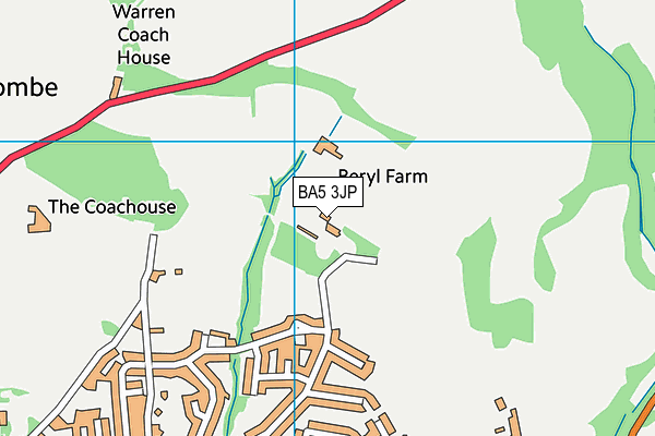 BA5 3JP map - OS VectorMap District (Ordnance Survey) BA5 3JP map - OS VectorMap District (Ordnance Survey)
