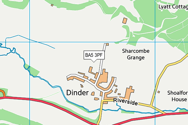 BA5 3PF map - OS VectorMap District (Ordnance Survey) BA5 3PF map - OS VectorMap District (Ordnance Survey)