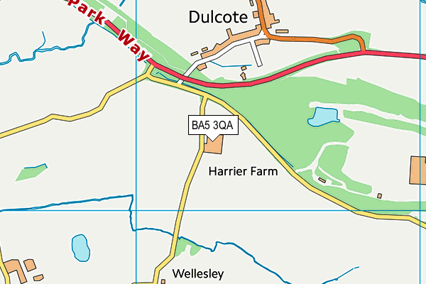 BA5 3QA map - OS VectorMap District (Ordnance Survey)