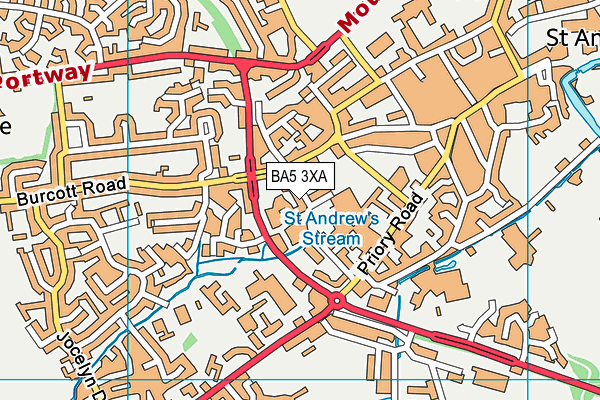 BA5 3XA map - OS VectorMap District (Ordnance Survey) BA5 3XA map - OS VectorMap District (Ordnance Survey)
