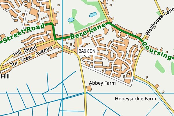 BA6 8DN map - OS VectorMap District (Ordnance Survey) BA6 8DN map - OS VectorMap District (Ordnance Survey)