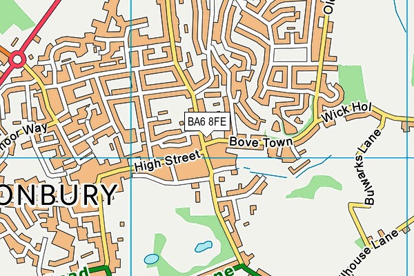 BA6 8FE map - OS VectorMap District (Ordnance Survey)