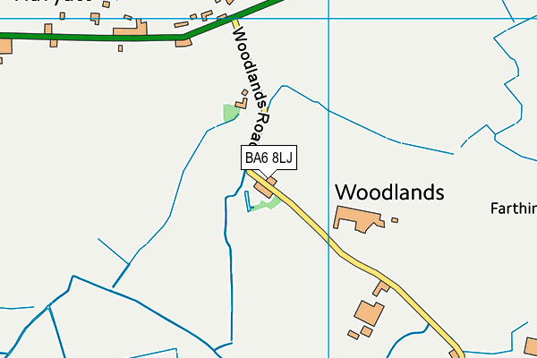 BA6 8LJ map - OS VectorMap District (Ordnance Survey) BA6 8LJ map - OS VectorMap District (Ordnance Survey)