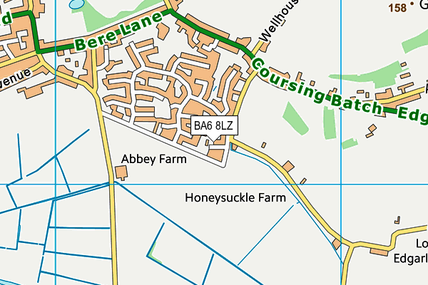 BA6 8LZ map - OS VectorMap District (Ordnance Survey) BA6 8LZ map - OS VectorMap District (Ordnance Survey)