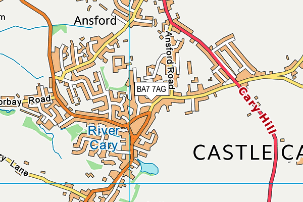 BA7 7AG map - OS VectorMap District (Ordnance Survey) BA7 7AG map - OS VectorMap District (Ordnance Survey)