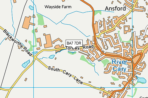 BA7 7DR map - OS VectorMap District (Ordnance Survey) BA7 7DR map - OS VectorMap District (Ordnance Survey)
