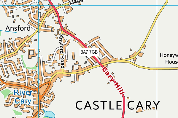 BA7 7GB map - OS VectorMap District (Ordnance Survey) BA7 7GB map - OS VectorMap District (Ordnance Survey)