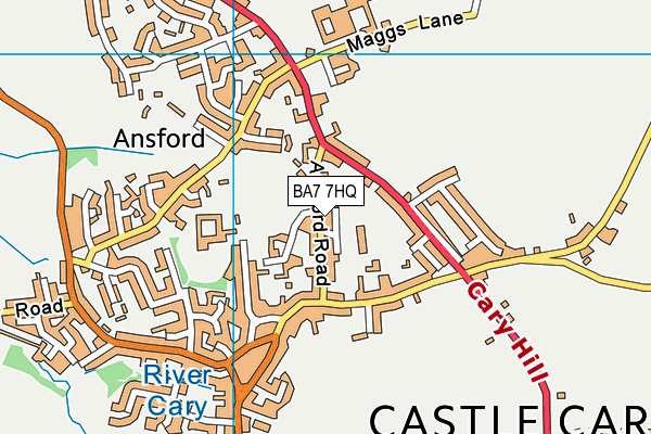 BA7 7HQ map - OS VectorMap District (Ordnance Survey) BA7 7HQ map - OS VectorMap District (Ordnance Survey)