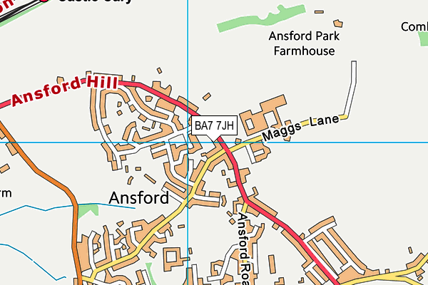 BA7 7JH map - OS VectorMap District (Ordnance Survey) BA7 7JH map - OS VectorMap District (Ordnance Survey)