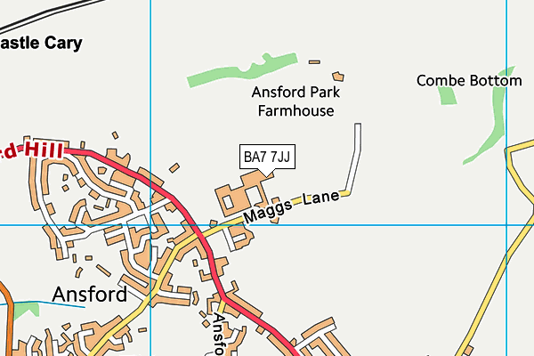 BA7 7JJ map - OS VectorMap District (Ordnance Survey) BA7 7JJ map - OS VectorMap District (Ordnance Survey)