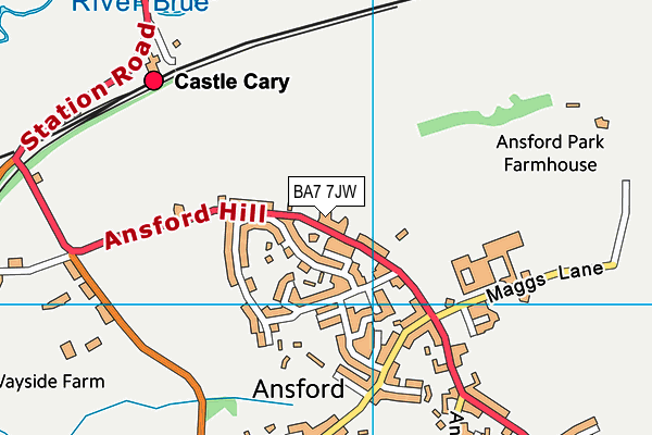 BA7 7JW map - OS VectorMap District (Ordnance Survey) BA7 7JW map - OS VectorMap District (Ordnance Survey)