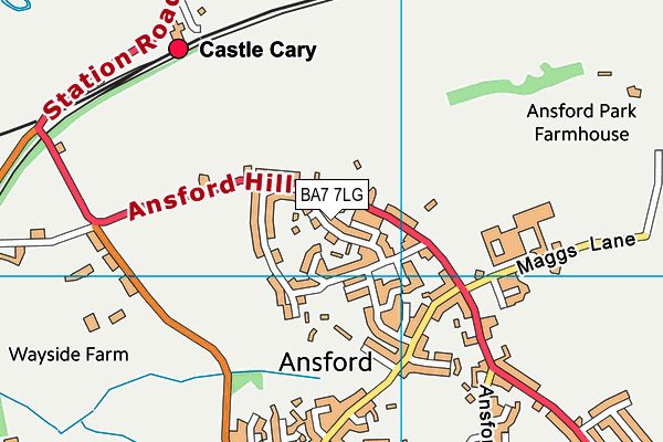 BA7 7LG map - OS VectorMap District (Ordnance Survey) BA7 7LG map - OS VectorMap District (Ordnance Survey)