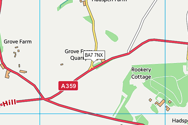 BA7 7NX map - OS VectorMap District (Ordnance Survey) BA7 7NX map - OS VectorMap District (Ordnance Survey)