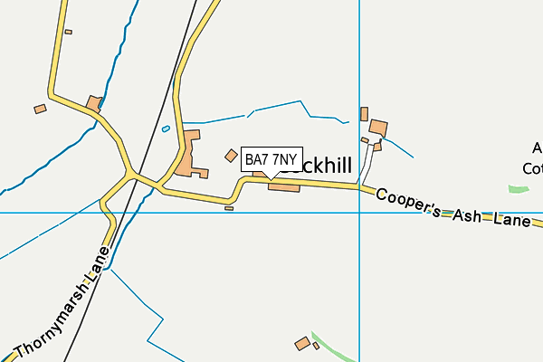 BA7 7NY map - OS VectorMap District (Ordnance Survey) BA7 7NY map - OS VectorMap District (Ordnance Survey)