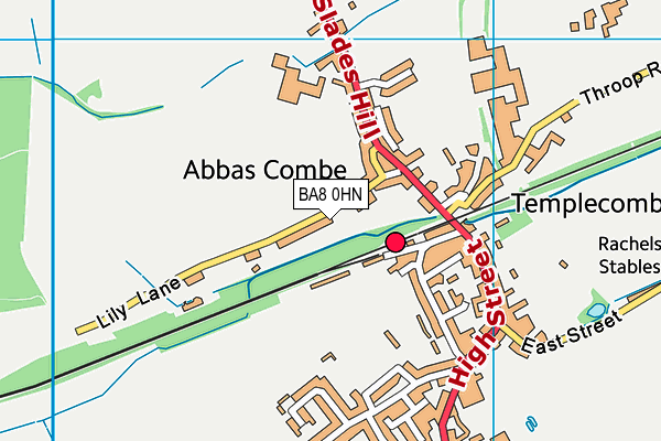 BA8 0HN map - OS VectorMap District (Ordnance Survey) BA8 0HN map - OS VectorMap District (Ordnance Survey)