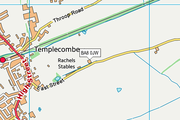 BA8 0JW map - OS VectorMap District (Ordnance Survey) BA8 0JW map - OS VectorMap District (Ordnance Survey)