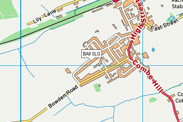 BA8 0LG map - OS VectorMap District (Ordnance Survey) BA8 0LG map - OS VectorMap District (Ordnance Survey)