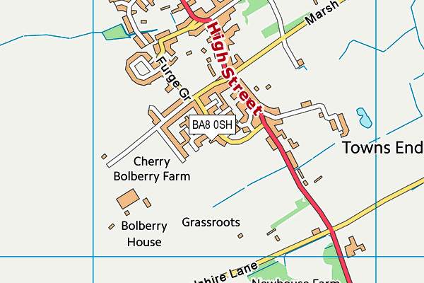 BA8 0SH map - OS VectorMap District (Ordnance Survey) BA8 0SH map - OS VectorMap District (Ordnance Survey)