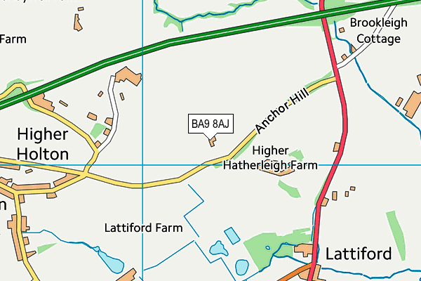 BA9 8AJ map - OS VectorMap District (Ordnance Survey) BA9 8AJ map - OS VectorMap District (Ordnance Survey)