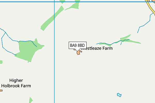 BA9 8BD map - OS VectorMap District (Ordnance Survey)