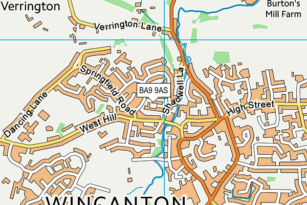 BA9 9AS map - OS VectorMap District (Ordnance Survey) BA9 9AS map - OS VectorMap District (Ordnance Survey)
