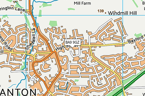 BA9 9GZ map - OS VectorMap District (Ordnance Survey) BA9 9GZ map - OS VectorMap District (Ordnance Survey)