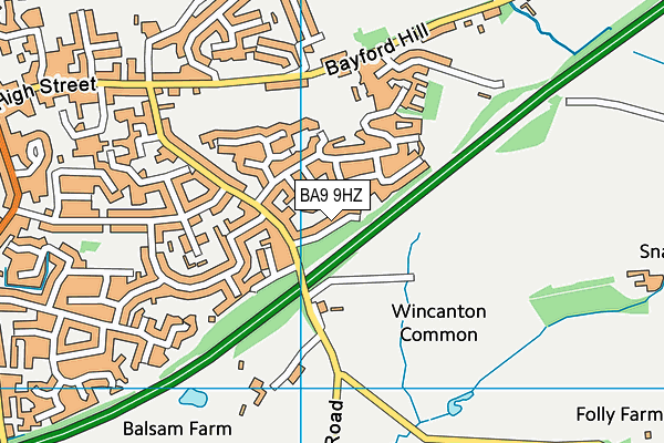 BA9 9HZ map - OS VectorMap District (Ordnance Survey) BA9 9HZ map - OS VectorMap District (Ordnance Survey)