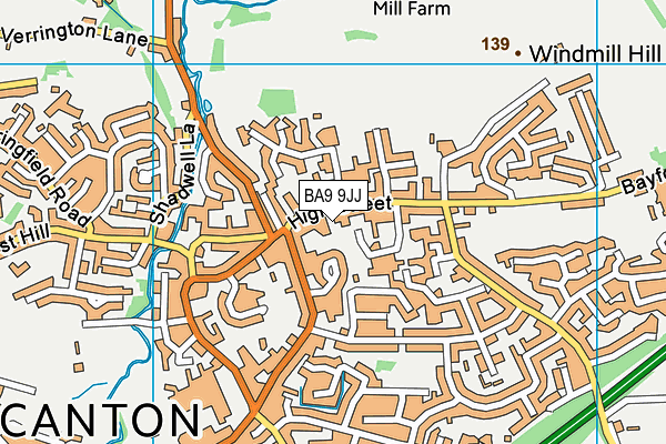 BA9 9JJ map - OS VectorMap District (Ordnance Survey) BA9 9JJ map - OS VectorMap District (Ordnance Survey)