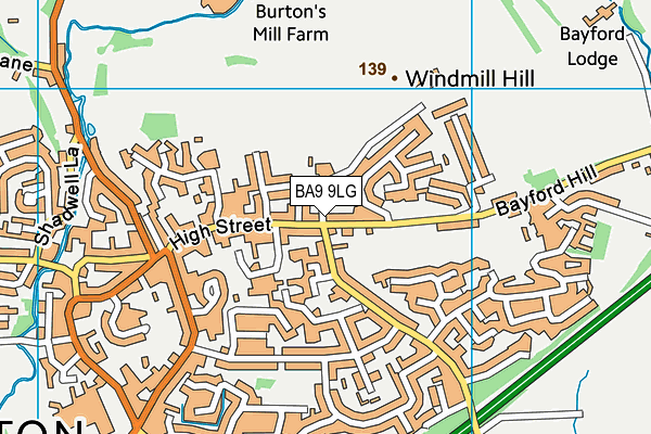 BA9 9LG map - OS VectorMap District (Ordnance Survey) BA9 9LG map - OS VectorMap District (Ordnance Survey)