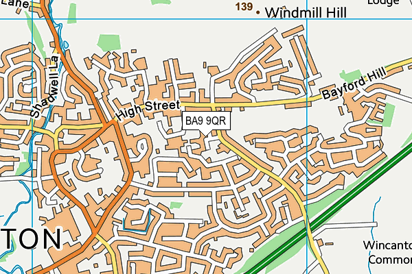 BA9 9QR map - OS VectorMap District (Ordnance Survey) BA9 9QR map - OS VectorMap District (Ordnance Survey)