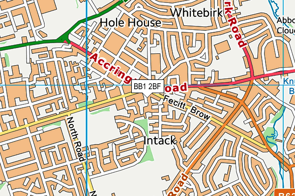 BB1 2BF map - OS VectorMap District (Ordnance Survey) BB1 2BF map - OS VectorMap District (Ordnance Survey)