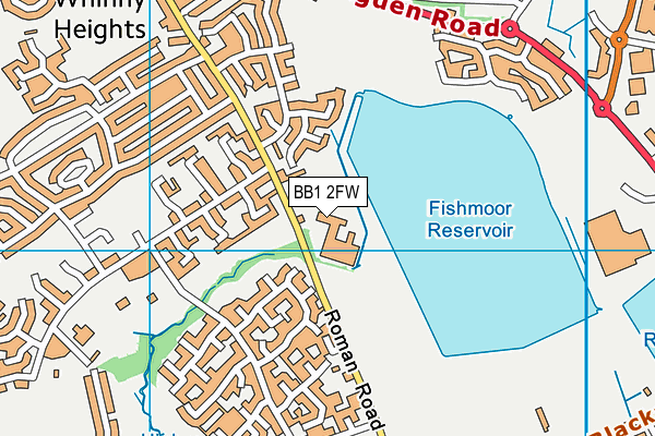 BB1 2FW map - OS VectorMap District (Ordnance Survey) BB1 2FW map - OS VectorMap District (Ordnance Survey)