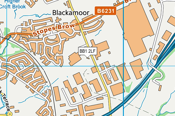 BB1 2LF map - OS VectorMap District (Ordnance Survey) BB1 2LF map - OS VectorMap District (Ordnance Survey)