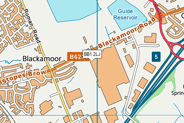 BB1 2LJ map - OS VectorMap District (Ordnance Survey) BB1 2LJ map - OS VectorMap District (Ordnance Survey)