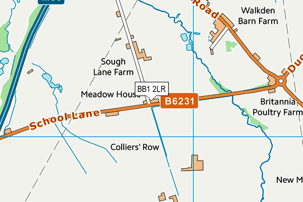 BB1 2LR map - OS VectorMap District (Ordnance Survey) BB1 2LR map - OS VectorMap District (Ordnance Survey)