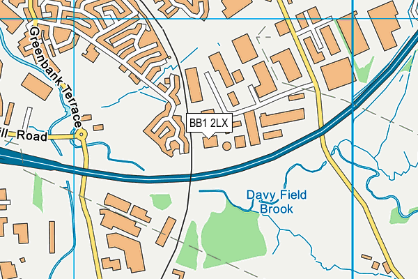 BB1 2LX map - OS VectorMap District (Ordnance Survey) BB1 2LX map - OS VectorMap District (Ordnance Survey)