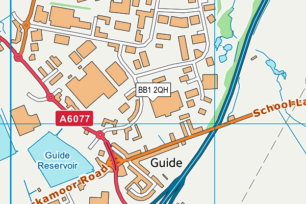 BB1 2QH map - OS VectorMap District (Ordnance Survey) BB1 2QH map - OS VectorMap District (Ordnance Survey)