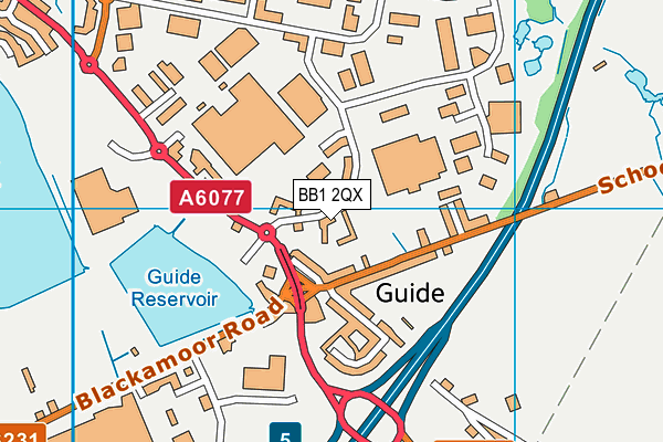 BB1 2QX map - OS VectorMap District (Ordnance Survey) BB1 2QX map - OS VectorMap District (Ordnance Survey)
