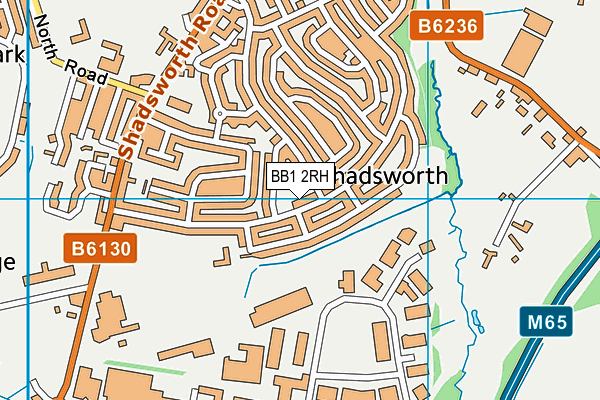 BB1 2RH map - OS VectorMap District (Ordnance Survey) BB1 2RH map - OS VectorMap District (Ordnance Survey)