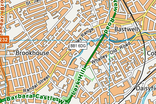 BB1 6DG map - OS VectorMap District (Ordnance Survey)