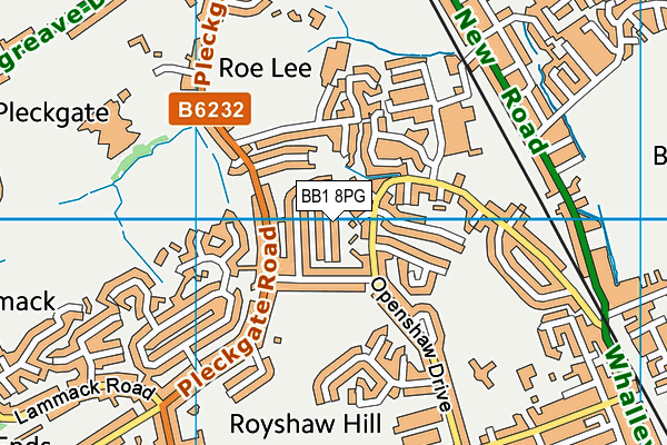 BB1 8PG map - OS VectorMap District (Ordnance Survey) BB1 8PG map - OS VectorMap District (Ordnance Survey)