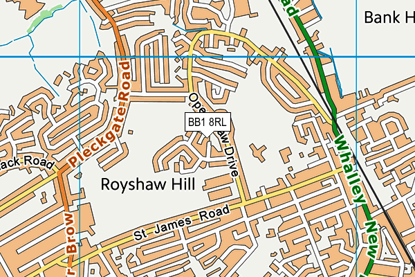 BB1 8RL map - OS VectorMap District (Ordnance Survey) BB1 8RL map - OS VectorMap District (Ordnance Survey)