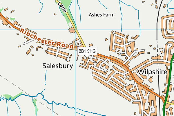 BB1 9HG map - OS VectorMap District (Ordnance Survey) BB1 9HG map - OS VectorMap District (Ordnance Survey)