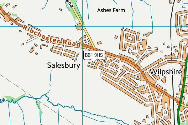 BB1 9HS map - OS VectorMap District (Ordnance Survey) BB1 9HS map - OS VectorMap District (Ordnance Survey)